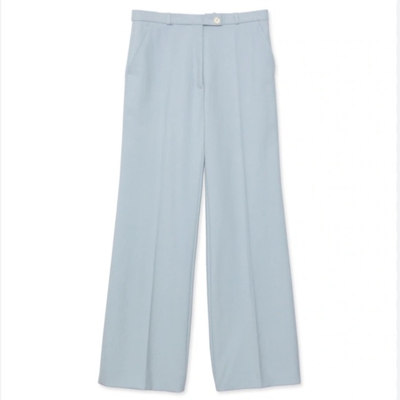 Alexa Chung Relaxed Tailored Trousers in Light Blue – New with Tags 100% Wool - Picture 4 of 8